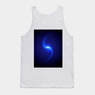 Fluorescent blue cosmic quasar with radiating aura Tank Top